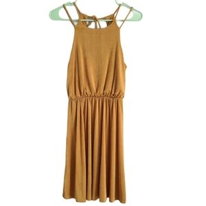 Yellow Halter neck dress the outfit brand